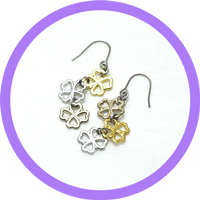 画像:クローバーのピアス